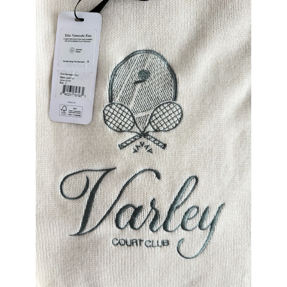 Varley Edie Namesake Knit Cashmere Blend Crew Neck Sweater, Size S, NWT - Picture 5 of 11